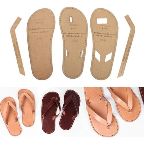 WUTA 726 Kraft Paper Template for DIY Men Flops Unisex Slipper Leather Set Craft Pattern Model