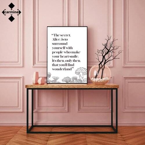Modern Quote Canvas Painting Alice In Wonderland Posters and Prints Nordic Minimalist Art Printing Picture for Living Room Decor
