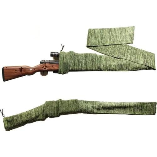 Knit Gun Sock Polyester Silicone Treated Rifle Fishing Rod Sock Protection Cover Bag Case Tactical Hunting Bag 2021