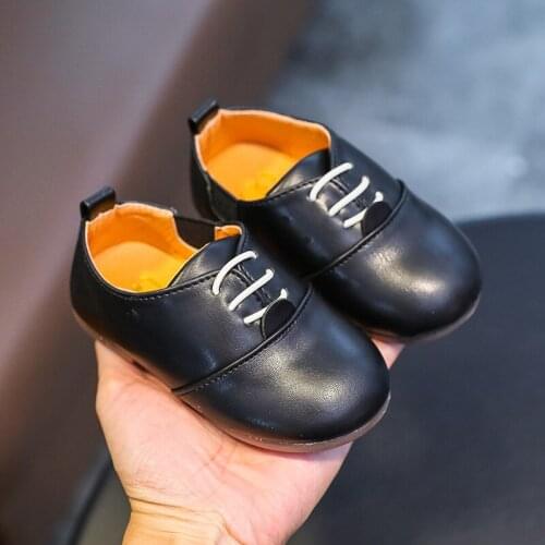 Boys Leather Shoes Cute Soft PU Leather Flats For Toddlers Boy Little Kids Loafers Formal Shoes Childrens Sneakers For Girls