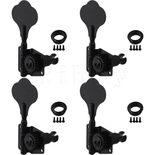 Yibuy 4R Black nickel JB PB Bass Machine Heads Tuning Keys