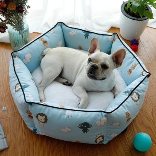 Four Seasons Universal Dog Bed House Kennel Washable Cat Bed Dog Basket Cartoon Teddy Sleeping Mat Puppy Sofa Pad Pet Supplies