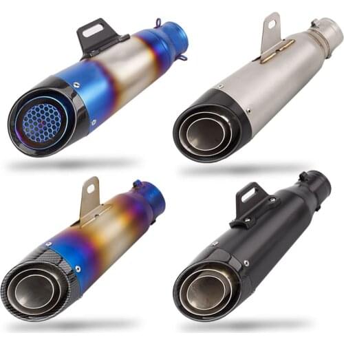 Motorcycle Motorbike Exhaust Pipe Muffler Stainless Steel Carbon Fiber with Laser Marking for NINJA650 Z900 ZX6R R25 R6