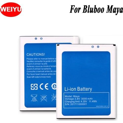 WEIYU 10PCS/LOT For Bluboo Maya Phone Battery For Bluboo Maya 3000mAh Hight Capacity 3.8V Top Quality Replacement Batteries