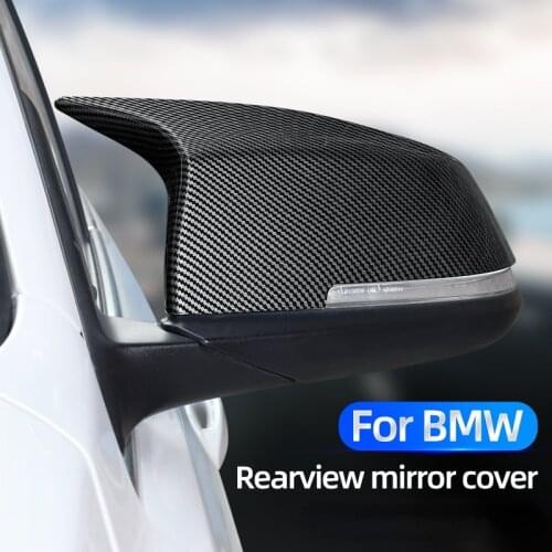 1Pair Car Rearview Mirror Cover Auto Side Wing Rear View Mirror Case For BMW F30 F31 G30 G38 G20 E90 E91 E92 Auto Parts Styling