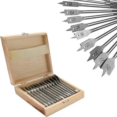 13pcs 152mm Wood Drill Bit Flat Spade Drill Bits Set Hex Shank Bit Metal Woodworking Drill Power Tool Accessory for Hole Punch