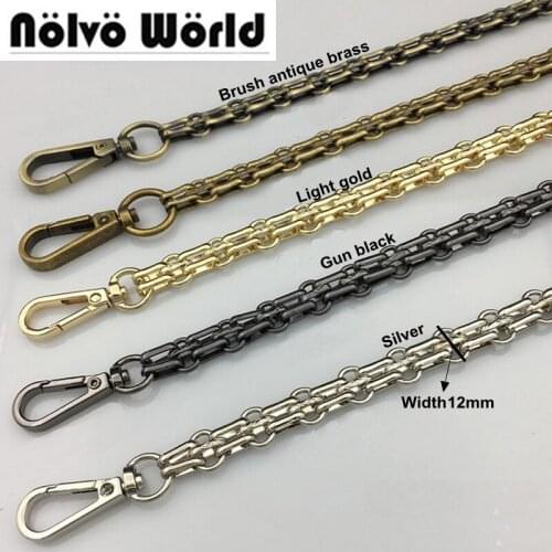 5pcs High Grade 12mm Width bag strap chain purse handle purse metal strap replaced handbag strap bag parts