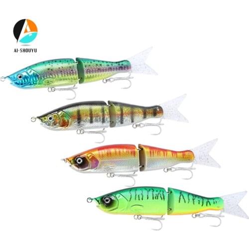 AI-SHOUYU 1pc 165mm 55g Artificial Sinking Minnow Lure with 2 Hooks Bass Wobblers Full Swimming Layer Hard Fishing Lure 5 Colors