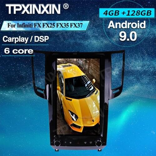 Android 128G Tesla Style For Infiniti FX25 FX35 FX37 2009-2013 Qx70 2013-16 Car GPS Navigation Multimedia Autoradio Video Player