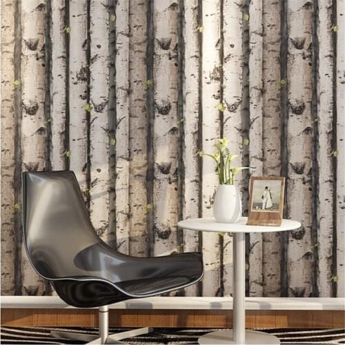 Beibehang trees Pile Vintage Natural Rustic Grained Effect Wood Tree Panel Plank Vinyl 3D Wallpaper papel de parede wall paper