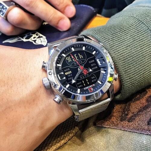 NAVIFORCE Watch Men Top Brand Luxury Army Military Mens Wrist Watch Digital LED Quartz Sports Watches Male Waterproof Clock 2020