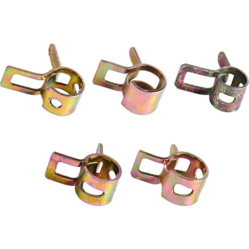 CITALL 50Pcs 5mm 6mm 7mm 8mm 9mm Spring Clip Vacuum Fuel Hose Line Silicone Pipe Air Tube Band Clamps Fastener Motorcycle ATV