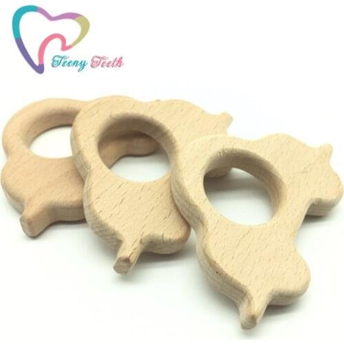 Teeny Teeth 20pcs Baby wooden teether,charm for nursing necklace car shape Beech Wood Pendant DIY Organic Eco-friendly Wood