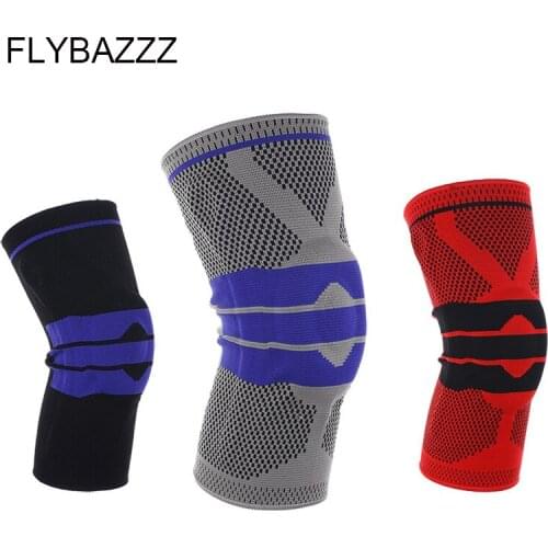 FLYBAZZZ New Top Elastic Knee Support Bracket Kneepad Adjustable Patella Knee Pad Basketball Safety Professional Protective Tape