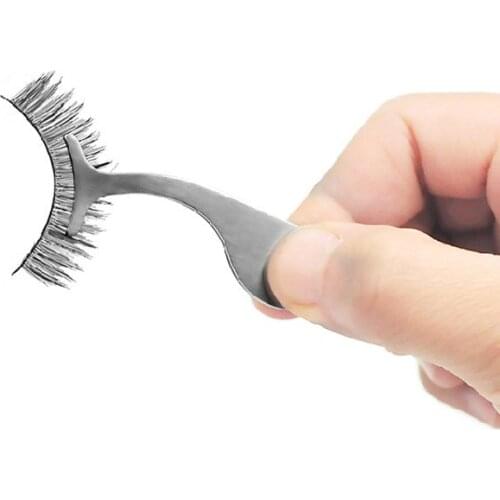 Fake Eyelashes Tweezer Applicator Stainless Steel Remover Clip False Lashes Extension Tweezers Cosmetic Tool MA