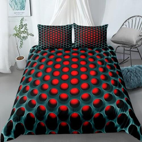 3D Honeycomb Bedding Set Duvet Cover Bed Comforter Pillowcase 3pcs Twin Full Queen King Size Bed Clothes for Adult Home Textiles