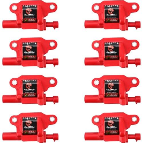 Square Ignition Coil & Spark Plug Wire For Chevy Silverado 1500 Tahoe GMC 8pcs/lot