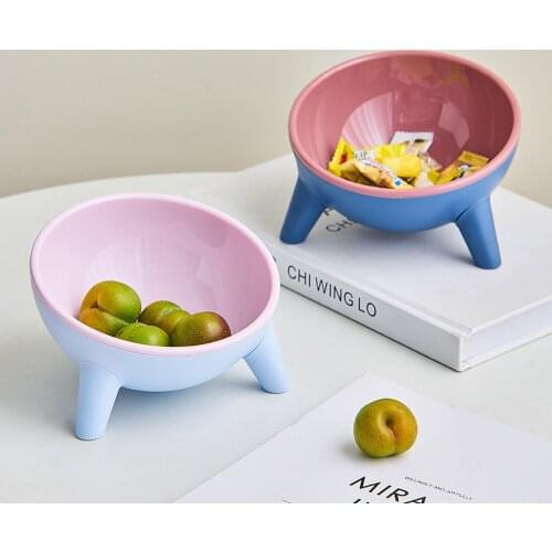 Modern Ceramic for Home Tripod Fruit Plates Round Shape Bowls Car Key Fruit Candy Dish Trinket Tray Bowls for Home Decoratio
