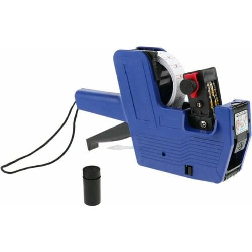 MX-5500 8 Digits Pricing Tag Machine With 200pcs Labels Ink For Supermarket Shopping Mall Blue Labeller Manual Price Machine