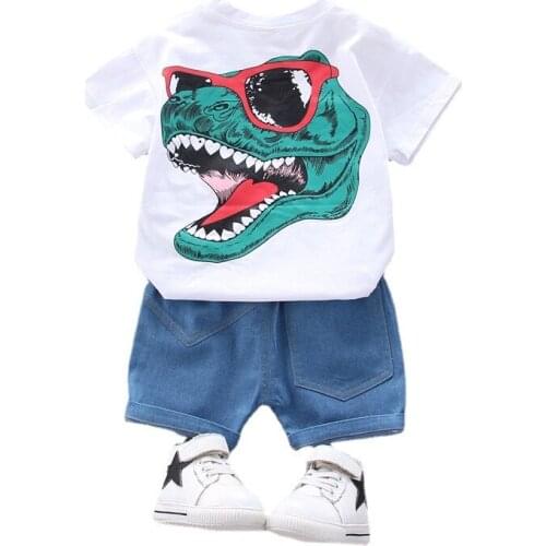 New Summer Baby Girl Clothes Children Boys Cartoon Cotton T-Shirt Shorts 2Pcs/Sets Toddler Casual Sports Costume Kids Tracksuits
