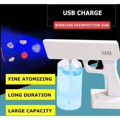 New Garden Accessories 500ml Blue Light Wireless Nano Steam Atomizer Fogger Disinfection Water Sprayer Machine Steam Spray Guns