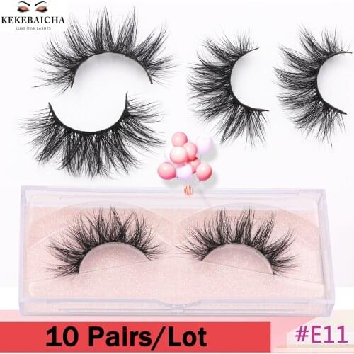 10 Pairs 3D Mink Eyelashes Glamour Volume Mink Lashes Fluffy Luxurious Lashes Long Lasting False Eyelash Makeup Fake Eyelashes