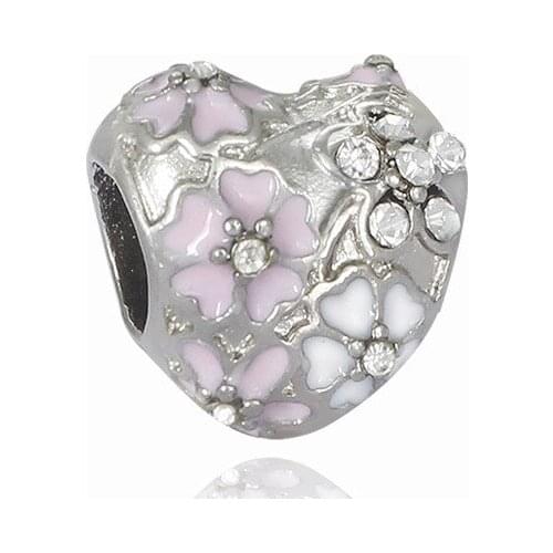 Plata de ley Original Silver Color Poetic Blooms Charm Beads Bracelet Authentic Luxury DIY Jewelry Gift ENM444