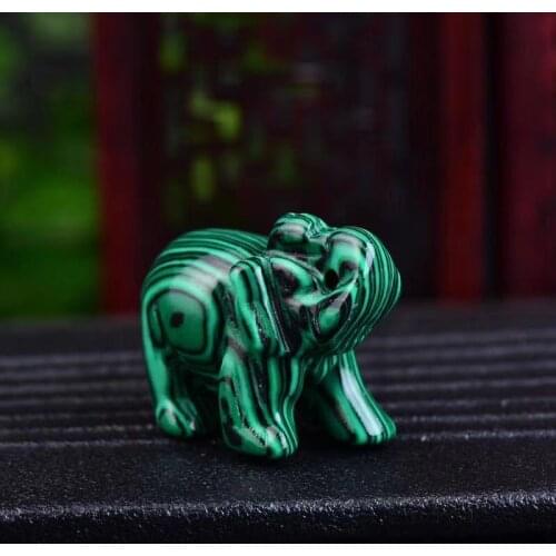 Different colors natural crystal carving elephants beautiful crafts home decoration gifts