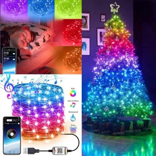 Christmas decorations for home Smart LED lights waterproof light Christmas tree decor RGB Color Bluetooth String navidad gift