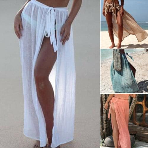 AU 2020 New Women Summer Holiday Beach Sunshine Proof Sexy Lady Cover Up Wrap Maxi Skirt Bikinis Beachwear Sarongs Dresses