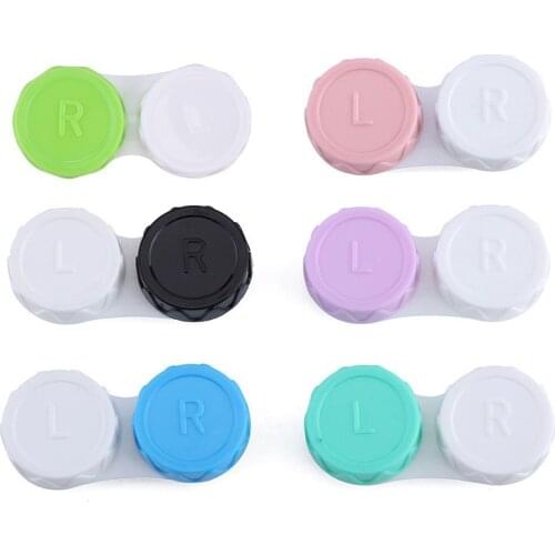 1Pcs Glasses Cosmetic Contact Lenses Box Contact Lens Case for Eyes travel Kit Holder Container Travel Accessaries Wholesale
