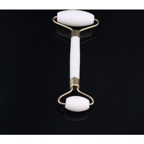 1PCS Face Massager Jade Roller White Natural Facial Beauty Massage Tool Jade Roller Face Thin Massager Relaxation Tool