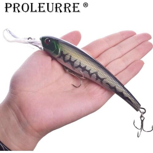 Proleurre Floating Fishing Lure Big Minnow Wobbler 16.5cm 28g Shad Artificial Plastic Bait Bass Lure Fishing Tackle peche