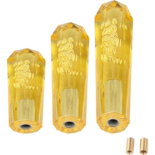 10 15 20cm Car Yellow Transparent Stitching Multicolor Gear Shift Knob Crystal Bubble Gear Shift Knob Colorful Shifter Lever