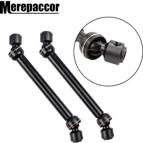 2PCS 88-113mm 112-152mm Black Stainless Steel Universal Drive Shaft for RC Crawler Car Axial SCX10 D90 RC Car Part Accessories