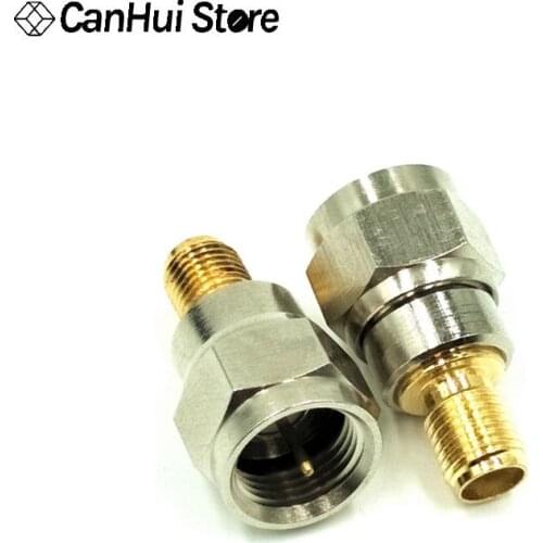 2 PCS Hohe Qualität F Typ Weibliche Jack Sma Stecker Gerade RF Koaxial Adapter F Stecker Auf SMA konverter Gold Ton