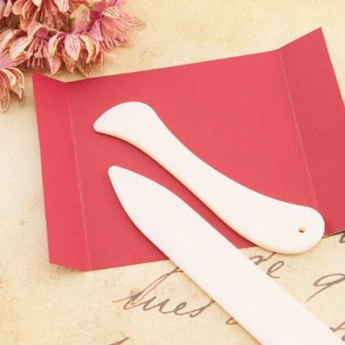 2pcs/set Folder Paper Creaser Tool Plastic Bone Scoring Folding Creasing Scrapbooking DIY Handmade Bookbinding Cards Tool