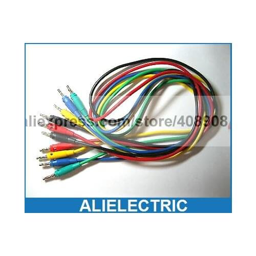 5 Pcs Banana Plug to Banana Plug Silicone Cable High Voltage 5 Colors