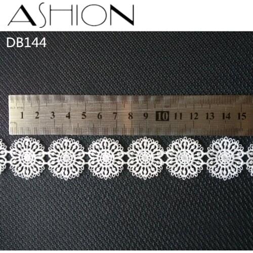 5 yards 30MM white Embroidered net Lace Fabric DIY skirt hem Dance costumes Garment Accessories lace trim Sewing Craft LP-DB144