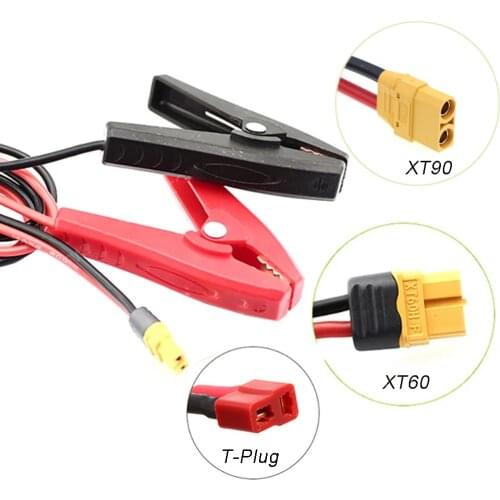 14AWG Silica Gel Cable 50/150cm Alligator Clip to T plug/XT60 Plug Cable for ISDT Q6 Charger Spare Part Battery DIY Accessories