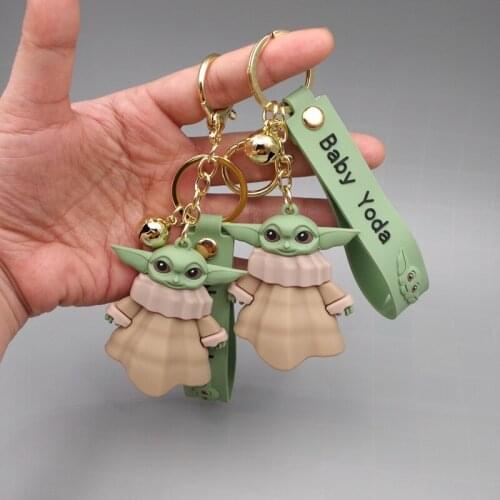 Star Wars Baby Yoda Anime Figure Keychain Yoda Model Toys Cartoon Yoda Keyring Bag Pendant for Kid Girls Women Birthday Gift Hot