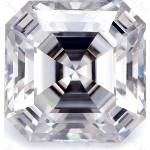 GRA 0.4-5CT White Step Cut Asscher Loose Moissanite VVS1 Synthetic Diamond Jewelry Making Wholesale Factory Supply Available RTS