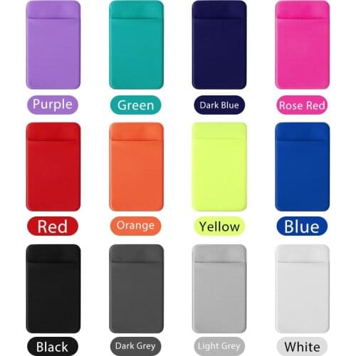 Hot 1PC Unisex Fashion Elastic Mobile Phone Wallet Cell Phone Card Holder Case Adhesive Sticker Pocket Credit ID Card Holder