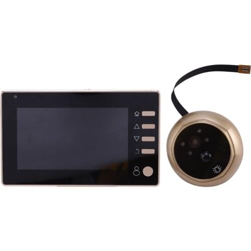 4.3 Inch Doorbell Viewer Digital Door Peephole Viewer Camera 1Mp Wireless Video Doorbell Ir Night-Vision Motion Sensor