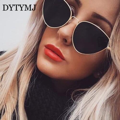 DYTYMJ 2020 Metal Cat Eye Sunglasses Women Vintage Eyeglasses Women/Men Brand Designer Glasses Women Mirror Gafas De Sol Mujer