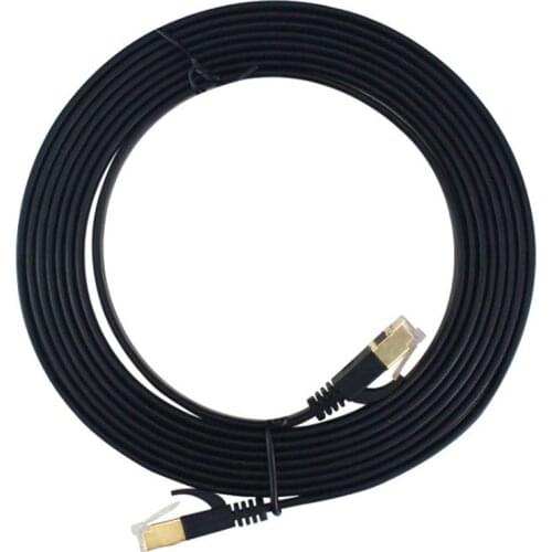 2/5/10/20m Flat network cable 10G cat7 high-speed category 7 pure copper network cable Gigabit broadband shielded household
