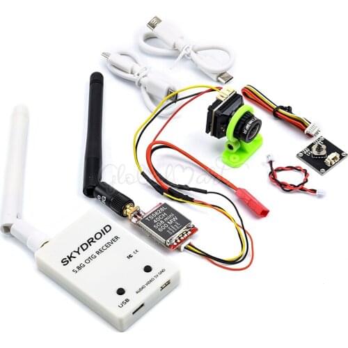 FPV 5.8G 150CH UVC Receiver Video Downlink OTG VR Android Phone + TS5828L 600mw Transmitter + CMOS 1500TVL B19 2.1mm FPV Camera