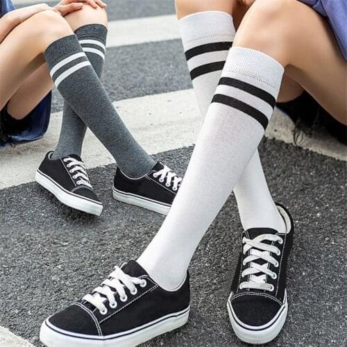 New Fashion School Students Girl Long Socks Kawaii Japanese Uniform Women Compression Socks Summer Sport Knee High Long Socks