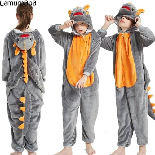 Kigurumis Onesie Kids Cartoon Toothless Children Pajamas Girl Boy Party Winter Homewear Jumpsuit Cosplay Sleepwear Child