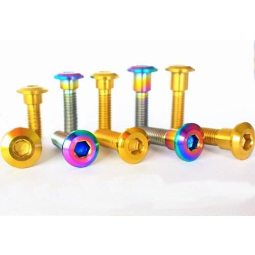 LOT4 M8x24mm/30mm/33mm GR5 Titanium Screw Bolts For Motorcycle Disc Brake